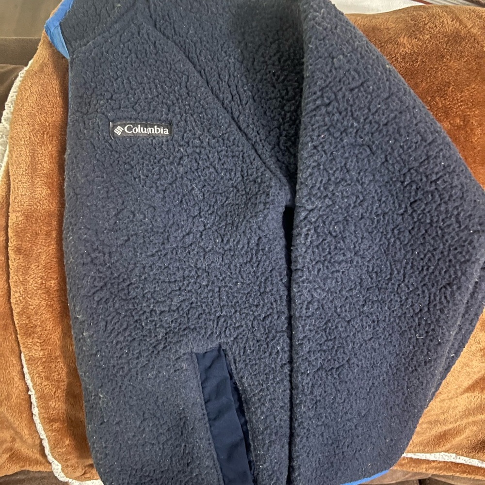 Columbia Blue Fleece Jacket boy size small 6
